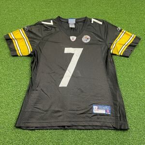 Vintage Reebok Womens Black Pittsburgh Steelers Ben Roethlisberger #7 Jersey M